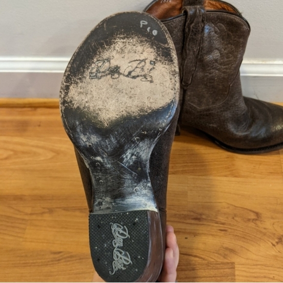 Dan Post Distressed Brown Leather Boots Size 7.5M - Picture 6 of 8